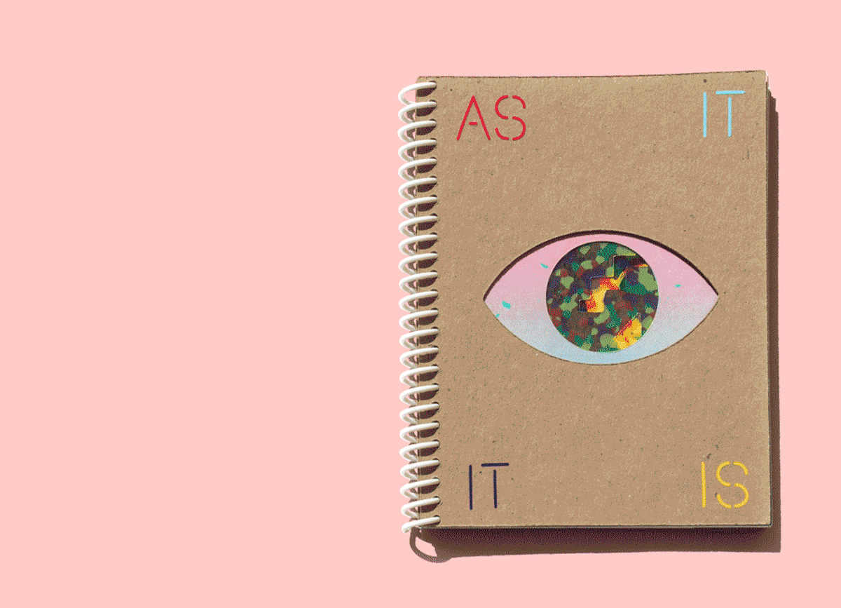 Image: Extra Vitamins, As It Is, die-cut stencil zine,