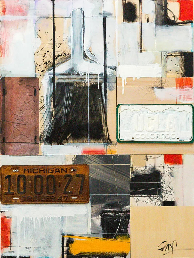 Image: Craig Marshall Smith, "Thank You No. 2," mixed media on wood panels, 2017.