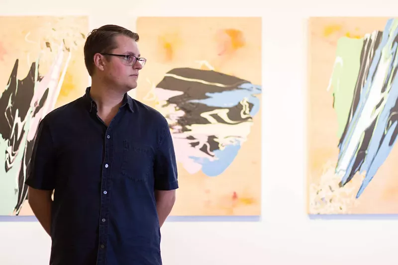 Image: Drew Austin in his exhibition Everything at ReCreative Denver, July 2017.