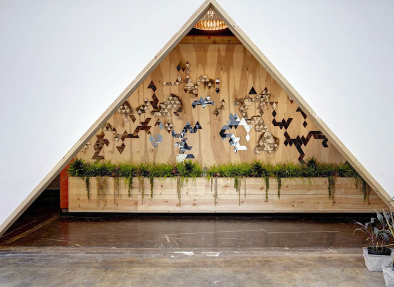 Image: An installation by Jess Webb at Cluster Studios.