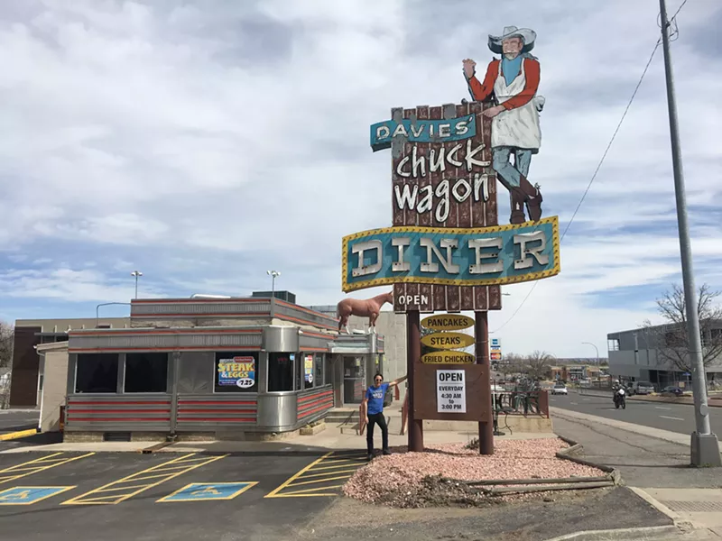 Image: Jonny Barber on the west end of Colfax Avenue, Denver's street of broken dreams.