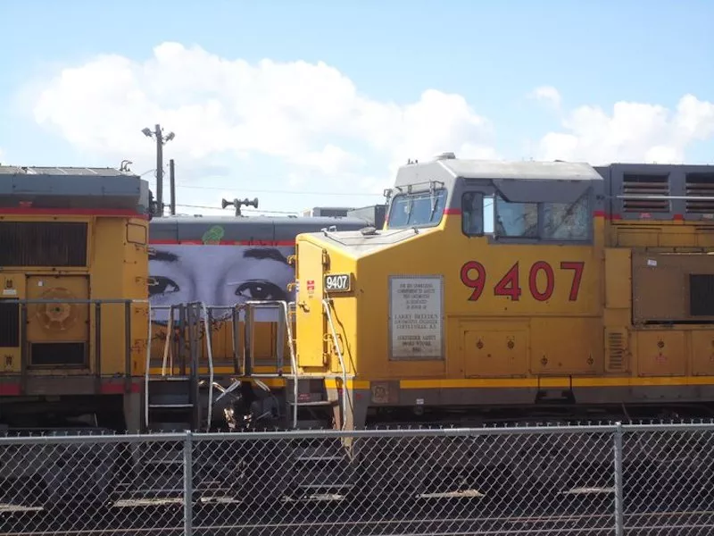 Image: Tameca Coleman, "Eyes Seen Waiting for a Train."