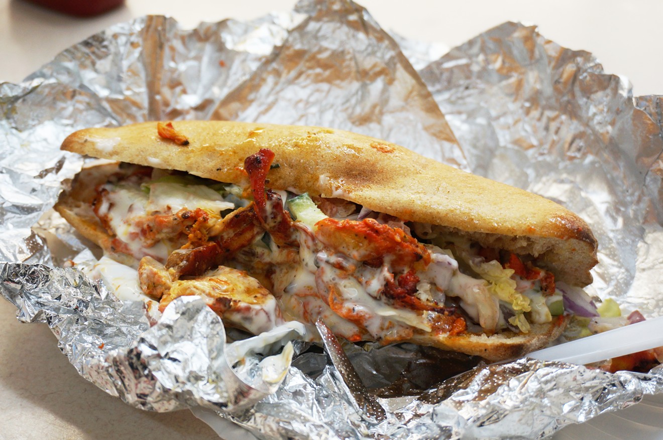 The chicken shawarma at Edri's is served on house-baked bread.