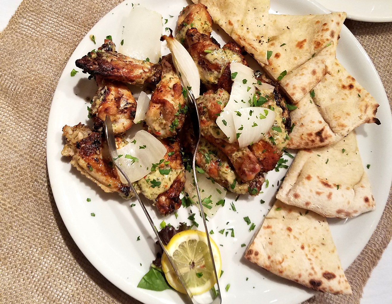 A large order of Racca's limoncello wings.