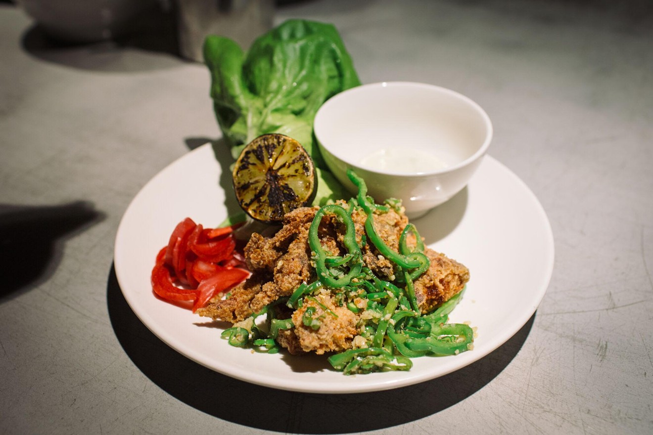 The Salt & Pepper Soft Shell Crab served at Hop Alley.
