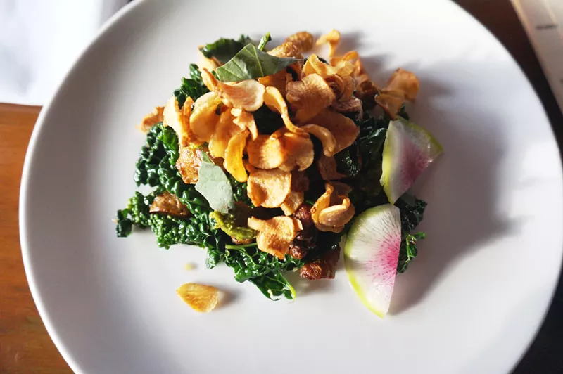 Image: Sunchokes and kale at Old Major.