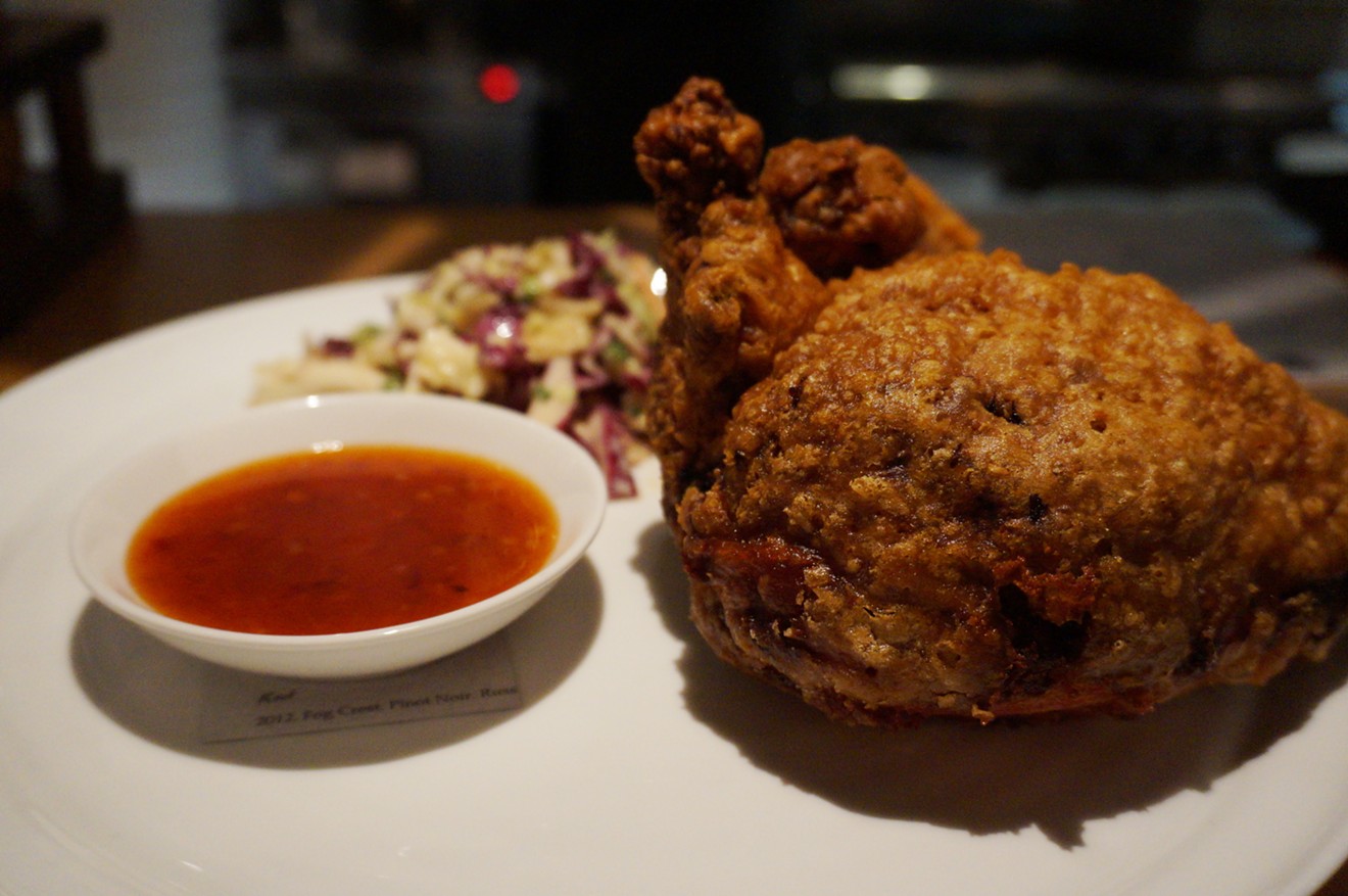 The crust on this Thai fried chicken at Cho77 is making a lot of noise.