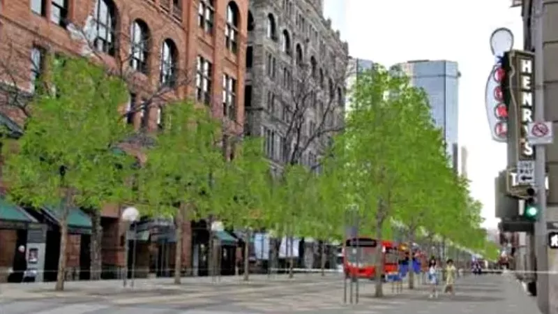 Image: A simulation of the 16th Street Mall if the current plan is put in place.