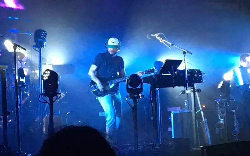 Image: Bon Iver's Justin Vernon at the 1STBANK Center on April 11, 2017.