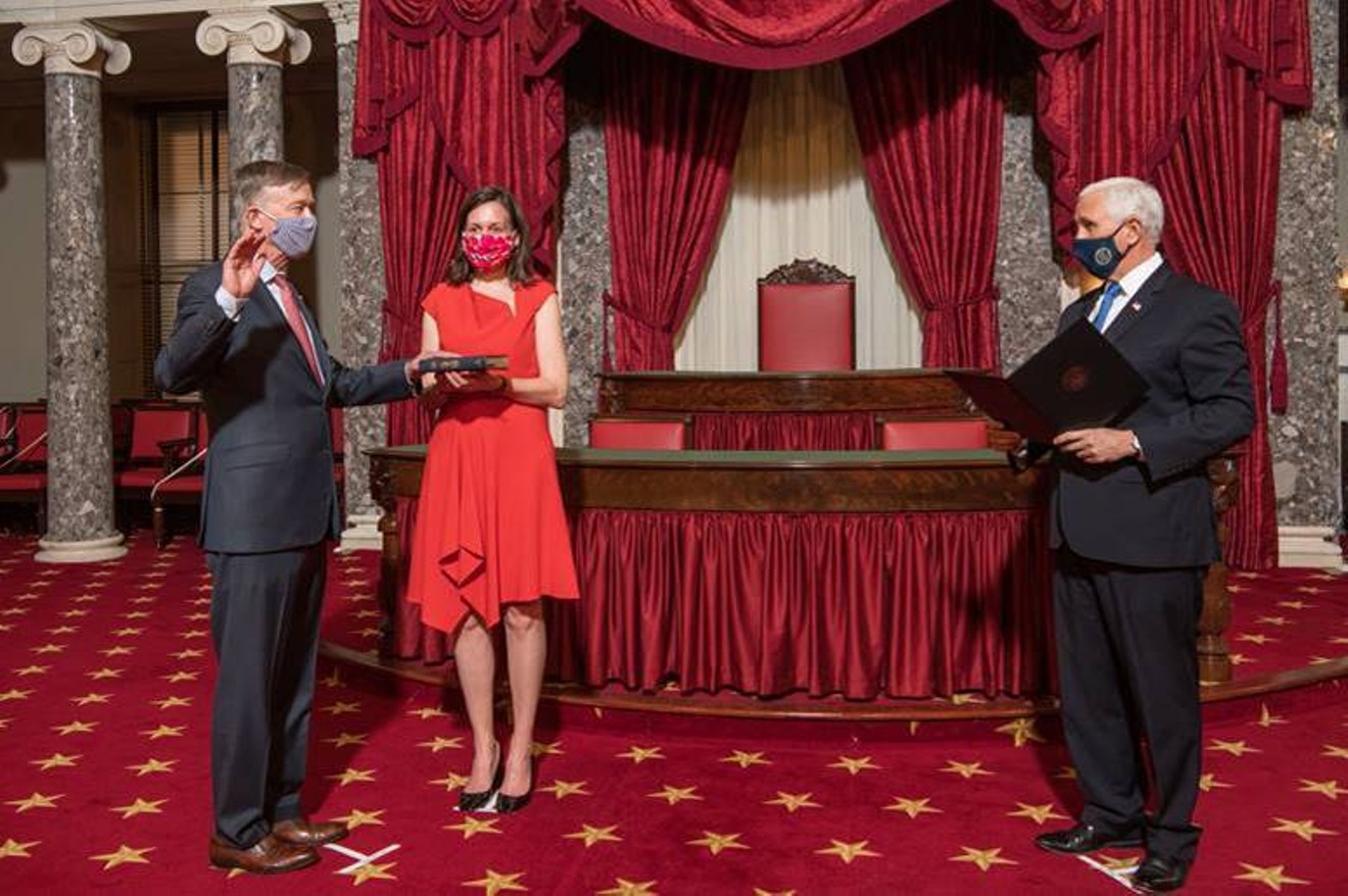 John Hickenlooper was sworn in as a U.S. senator on Sunday.
