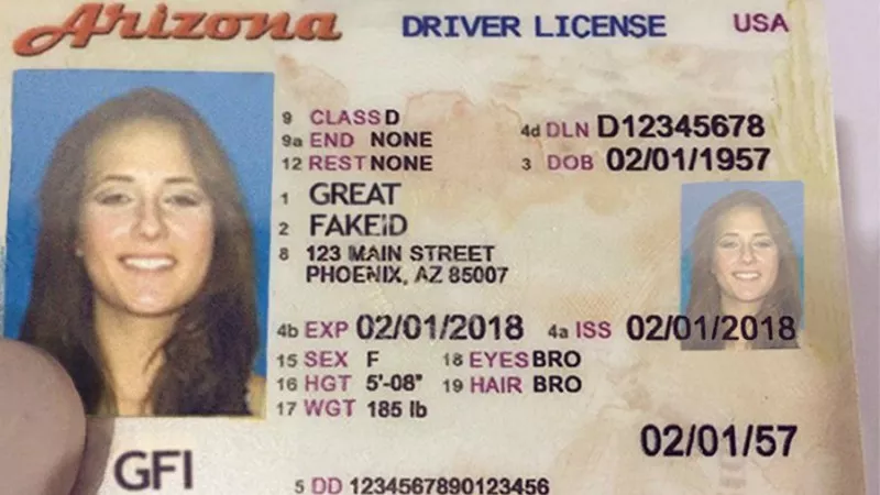 Image: An image from the website greatfakeid.com.