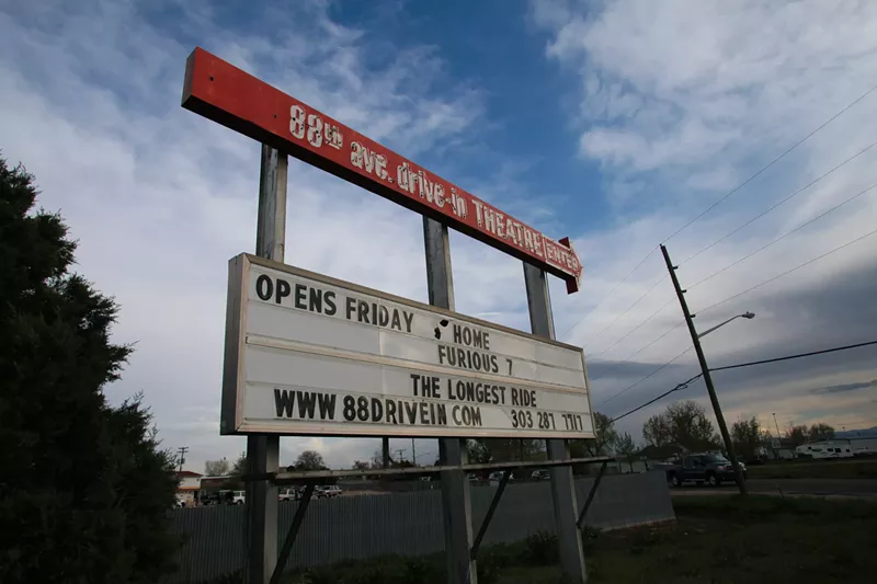 Image: Commerce City's 88 Drive-In movie theater opening for the season on April 24, 2015.