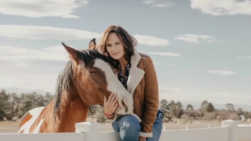Image: Kathy Sabine and one of her best friends.