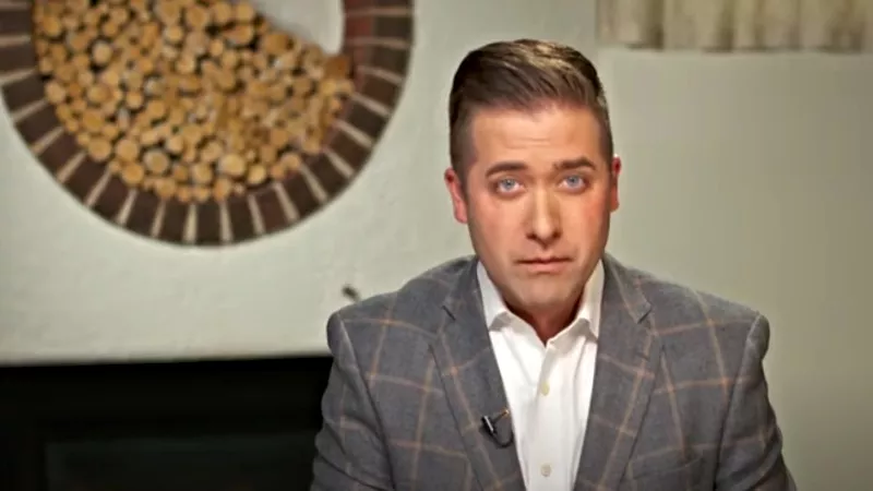 Image: 9News's Kyle Clark anchoring from his home.
