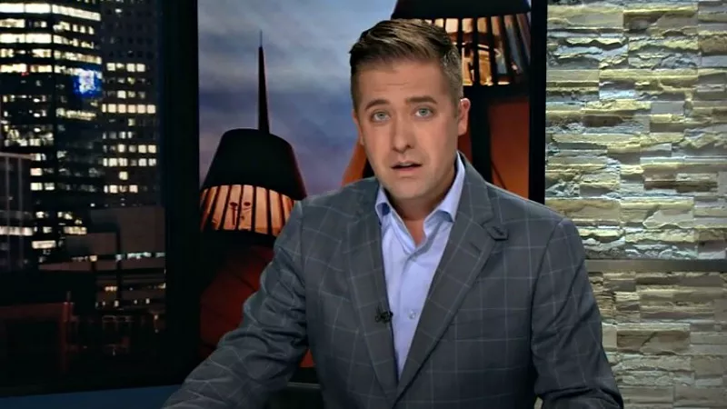Image: 9News's Kyle Clark during his commentary about Walker Stapeton on the June 11 edition of Next with Kyle Clark.