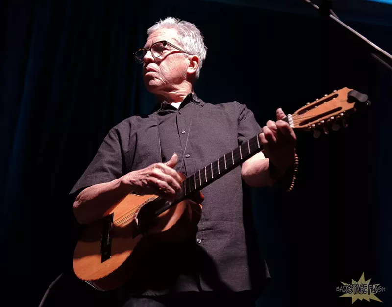 Image: Louie Pérez on jarana at the Stanley Hotel in Estes Park on Saturday.