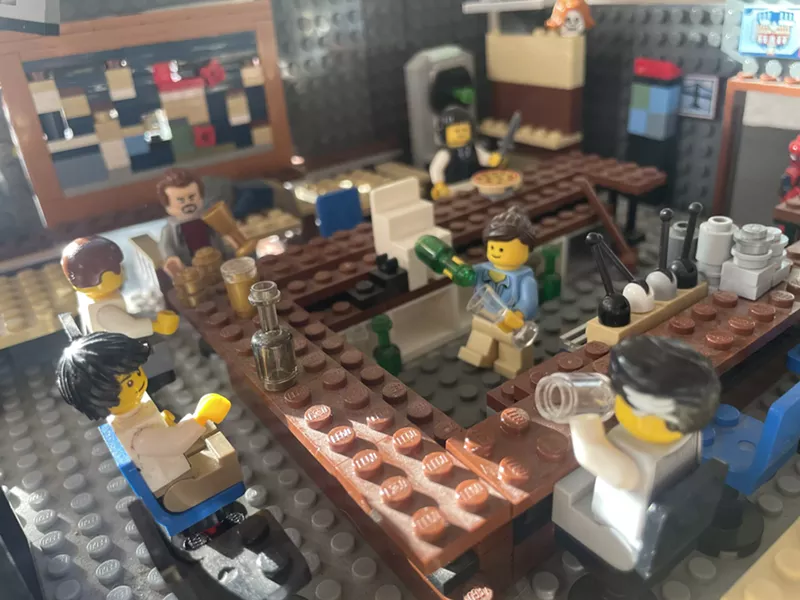 Image: A Lego replica of Nob Hill Inn