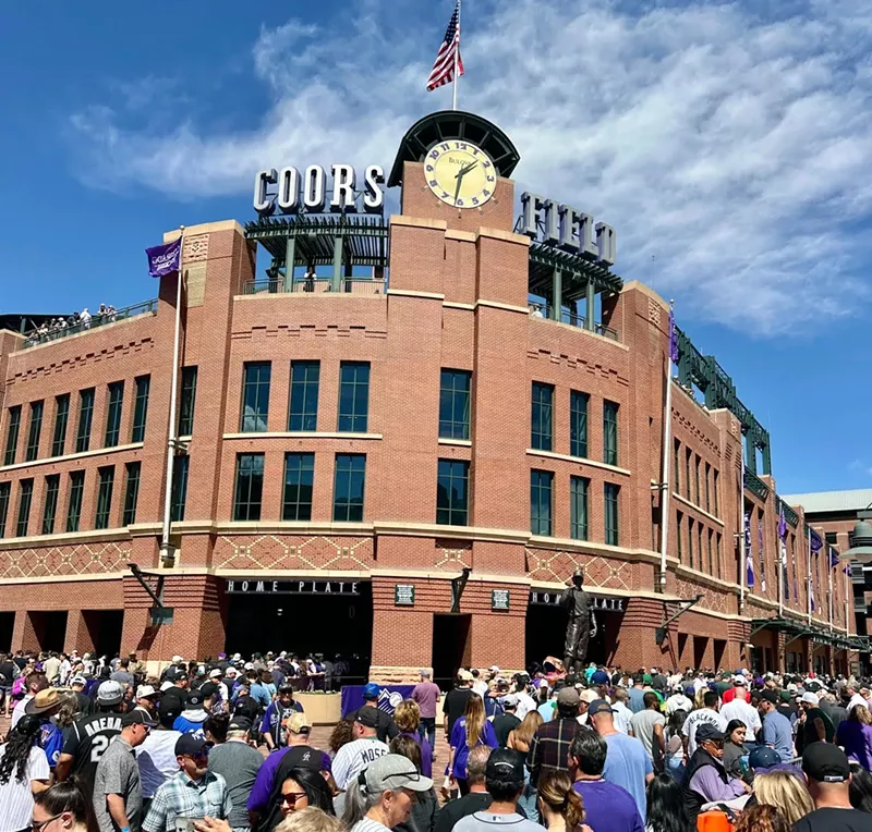 Image: Colorado Rockies fans outside Coors Field.
