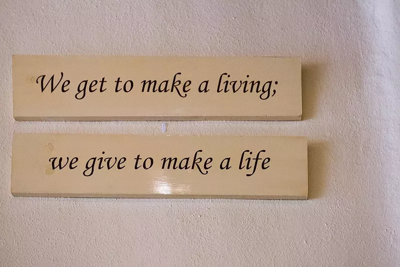Image: The sign says it all at SAME Cafe.