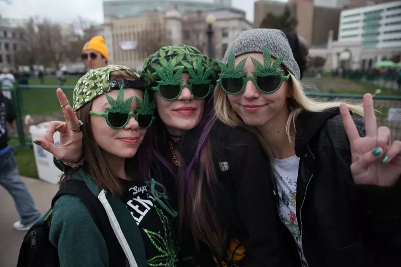 Image: Rule #4/20: Don't wear stupid weed sunglasses.
