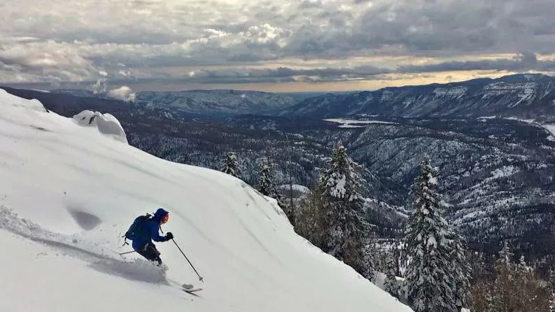 Image: Abel Palmer cutting through virgin powder in a Facebook photo shared last February.