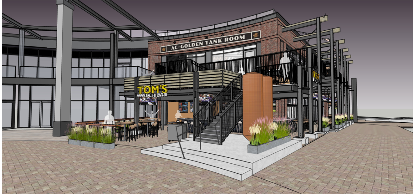 An artist's rendering of what the AC Golden Tank Room and Tom's Watch Bar will look like.