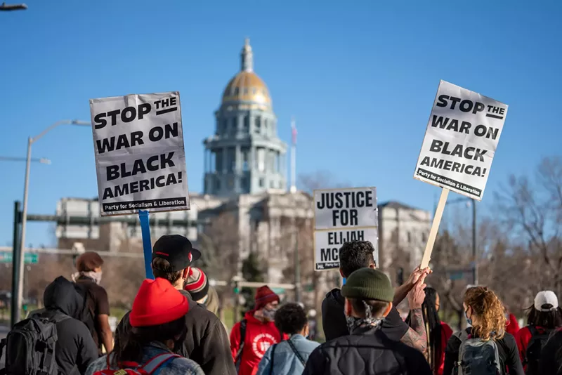 Image: A November 21 protest was organized in response to Governor Jared Polis's revised executive order.