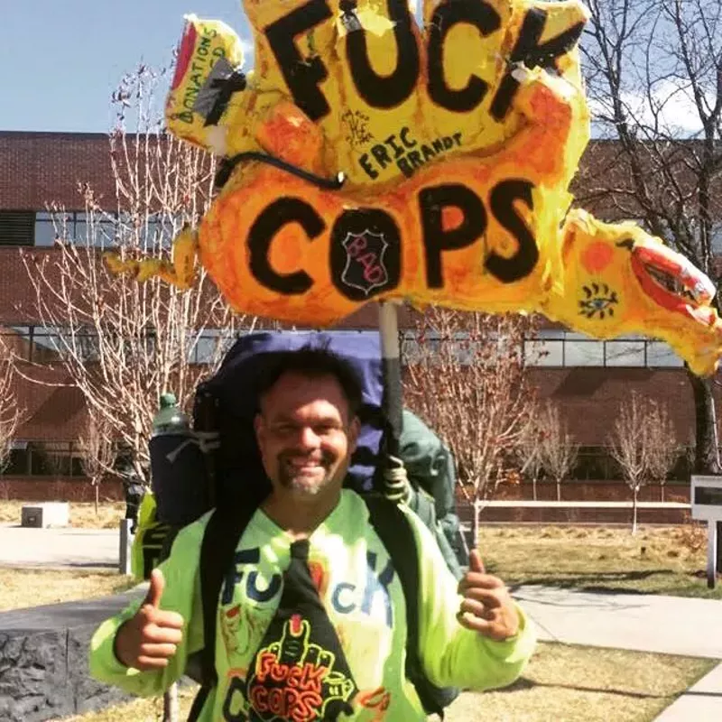 Image: Eric Brandt, a free-speech activist, is suing the Adams County Sheriff's Office with Adrian Brown (not pictured).