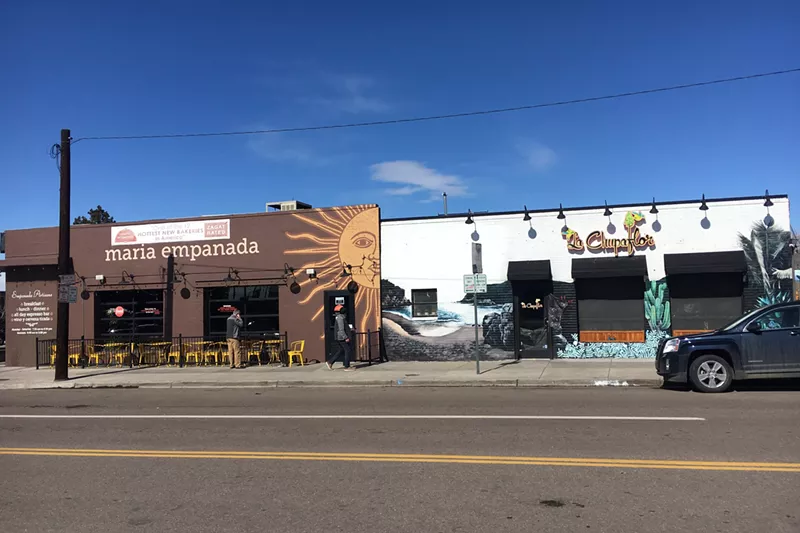 Image: Maria Empanada reopens today after a fire next door in late February.