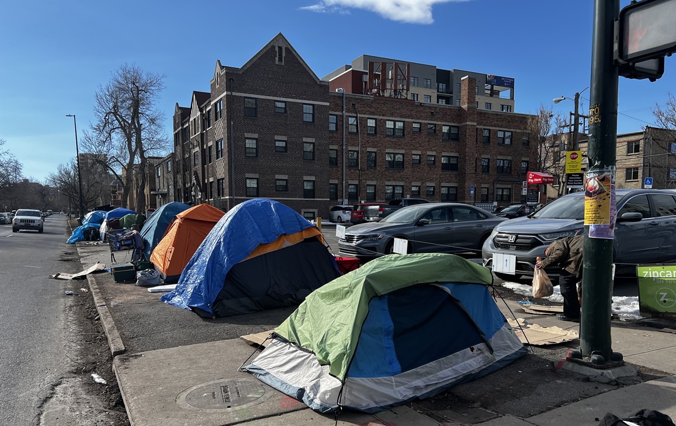 One of the many encampments set up in Capitol Hill during the winter of 2023.