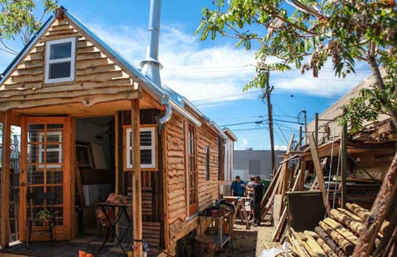 A tiny house that DHOL has previously constructed
