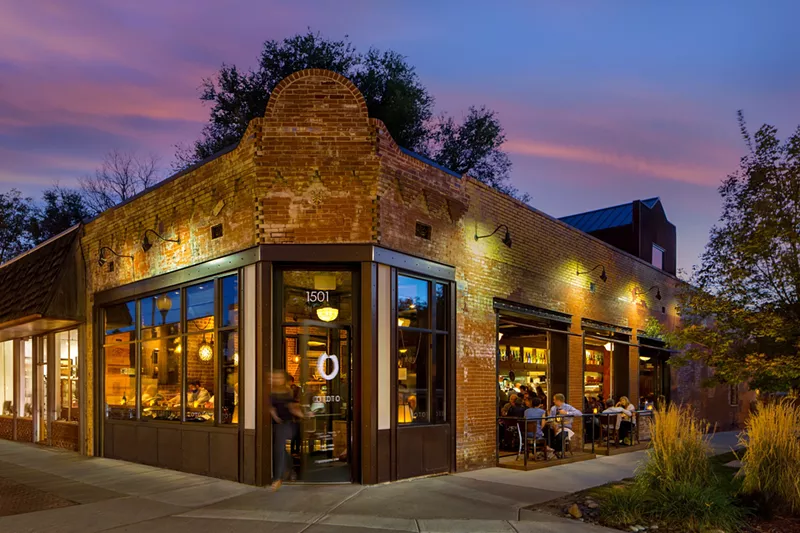 Image: exterior of Ototo building at sunset