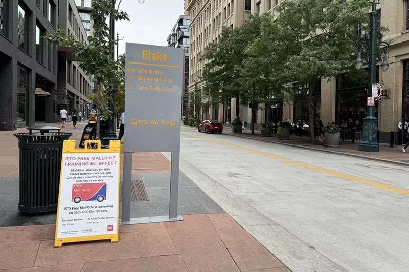 Image: Downtown Denver Blake Street sign