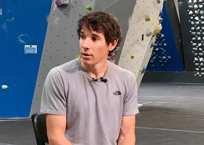 Image: Alex Honnold at the Hang, a festival at Earth Treks in Englewood on Tuesday, June 18.