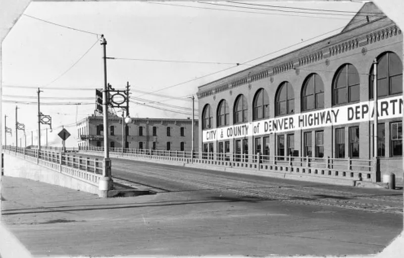 Image: The Larimer viaduct at Eighth Street, one of the first streetcar routes.