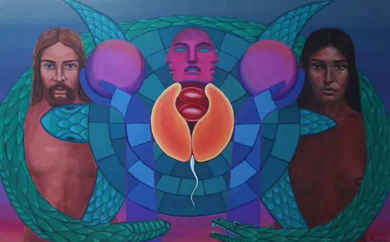 Image: OG-style artwork by Denver Chicano muralist Emmanuel Martinez at the Museum of Art Fort Collins.