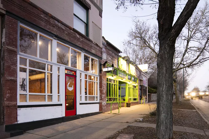 Image: Federal Coffee looks out onto Federal Boulevard just north of West 23rd Avenue.