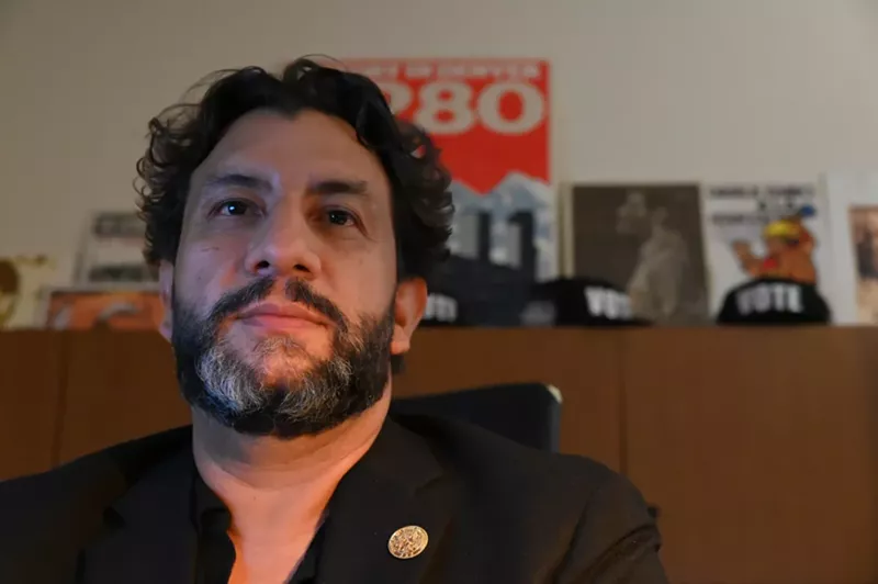 Image: Paul López sits in his office.