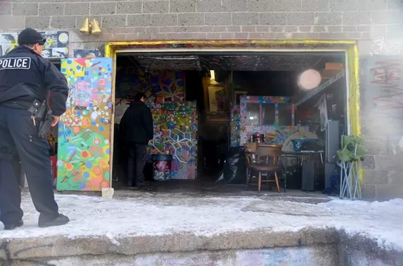 Image: Tenants move their things out of the DIY space Rhinoceropolis at 12:05 p.m. on December 9.