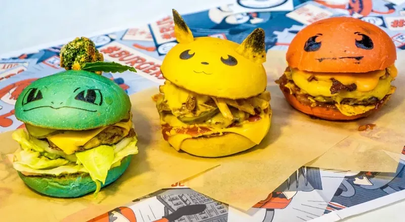 Image: Each PokéBar ticket will include a Pokémon-themed burger and cocktail.