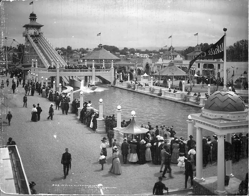 Image: old photo of amusement park