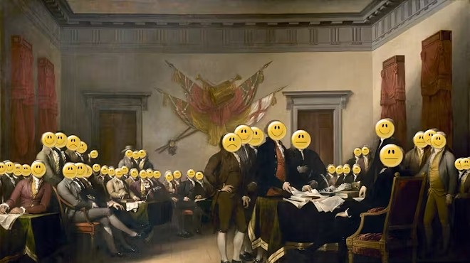 declaration of independence signers with smily faces