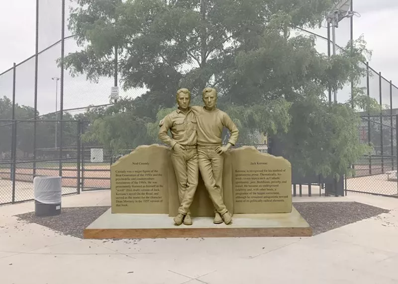 Image: The Sutton Betti statue of Neal Cassady and Jack Kerouac that would be installed at Sonny Lawson Park.