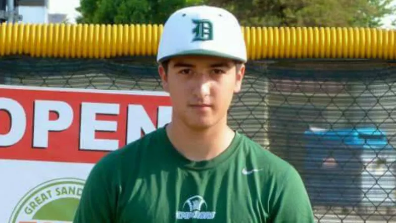 Image: Andrew Garcia during his days playing baseball at California's Dinuba High School. Additional photos below.