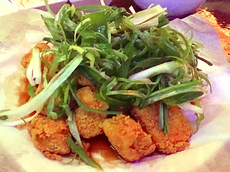 Image: Green onion chicken is one of several options at Angry Chicken.