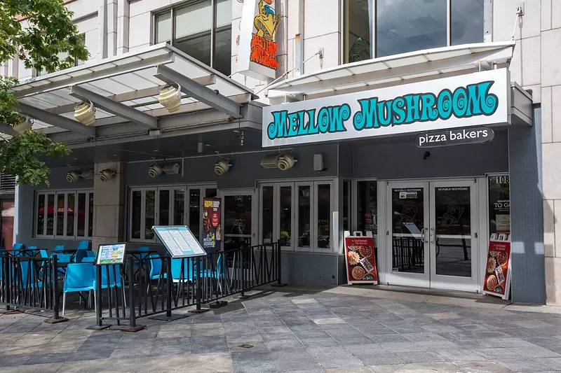 Image: exterior of a mellow mushroom