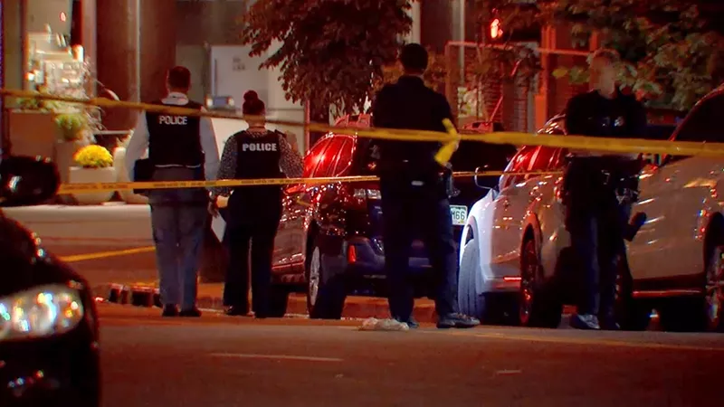 Image: Police at the scene of the crime.