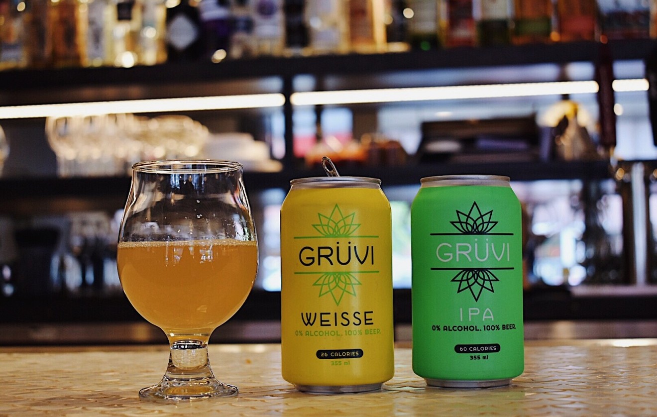 Gruvi makes non-alcoholic lagers, sours and Proseccos for cannabis users.