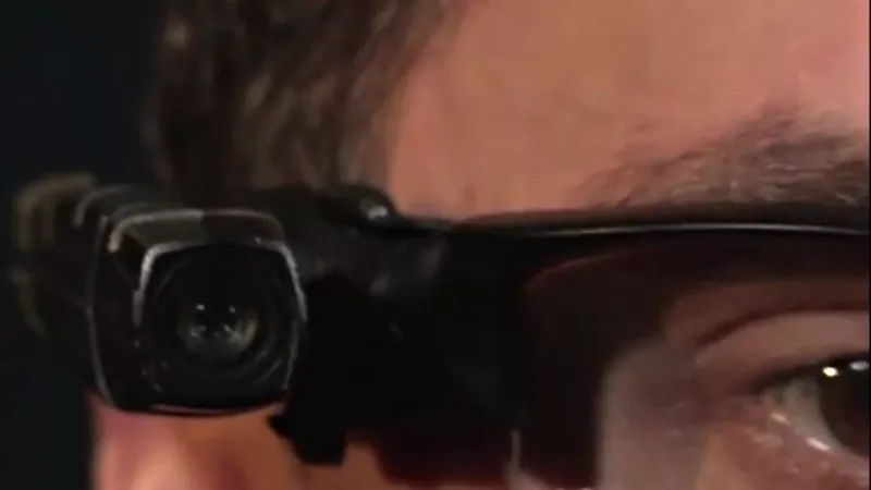 Image: A glasses-mounted video camera, as seen in a Denver Police Department video.