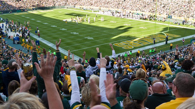 lambeau field stands during green bay packers home game
